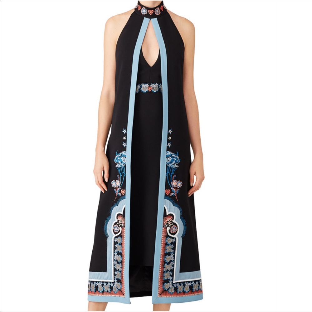 Temperley London Mix Floral Halter Cape
